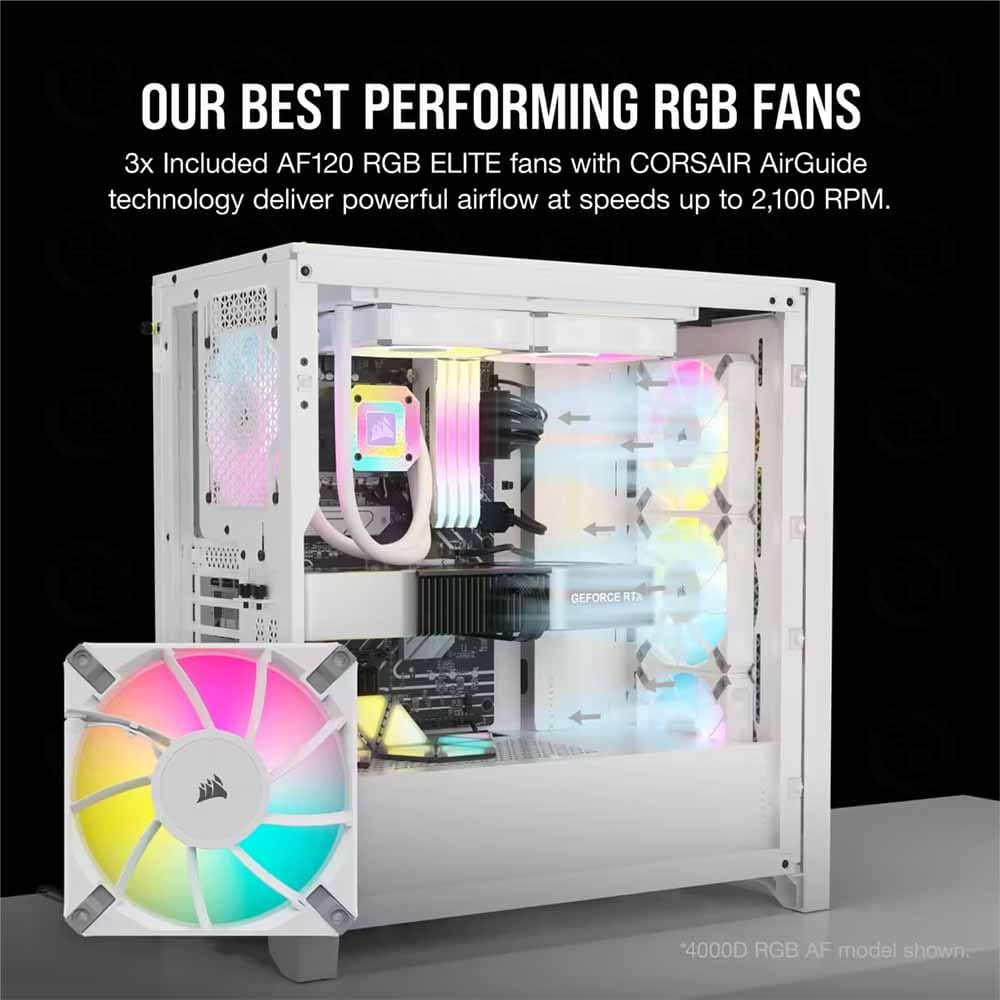 Vỏ máy tính Corsair iCUE 5000D RGB Airflow, True White (CC-9011243-WW) - Ảnh 6