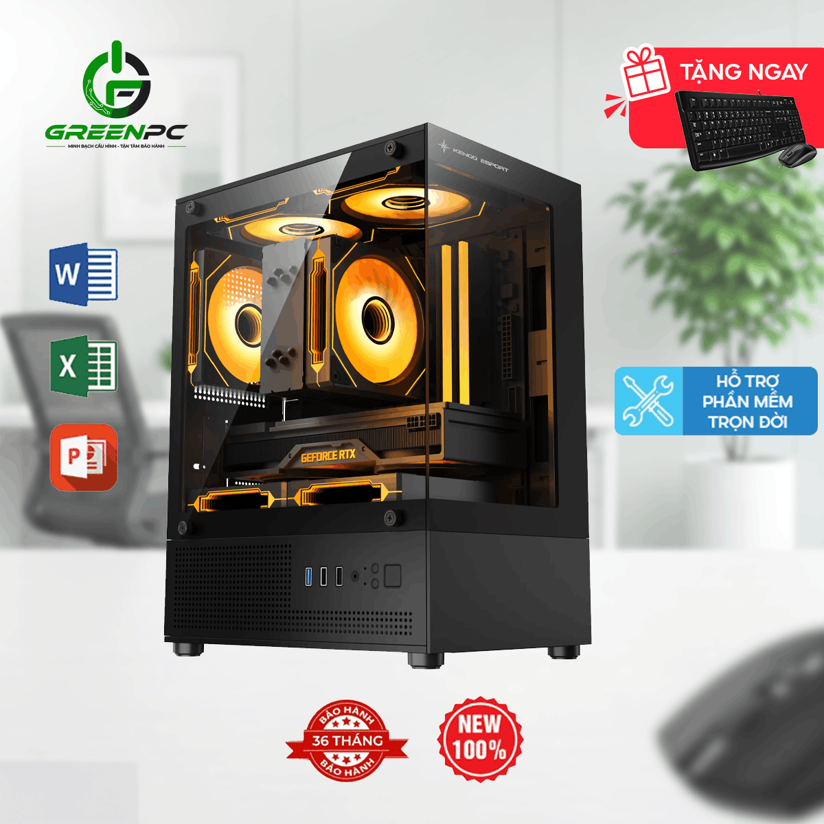 CASE i3 9100f | RAM 8GB | SSD 256GB | GT 730 2GB | 450W